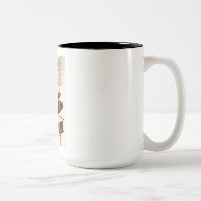 Caneca de café com piano (Direita)