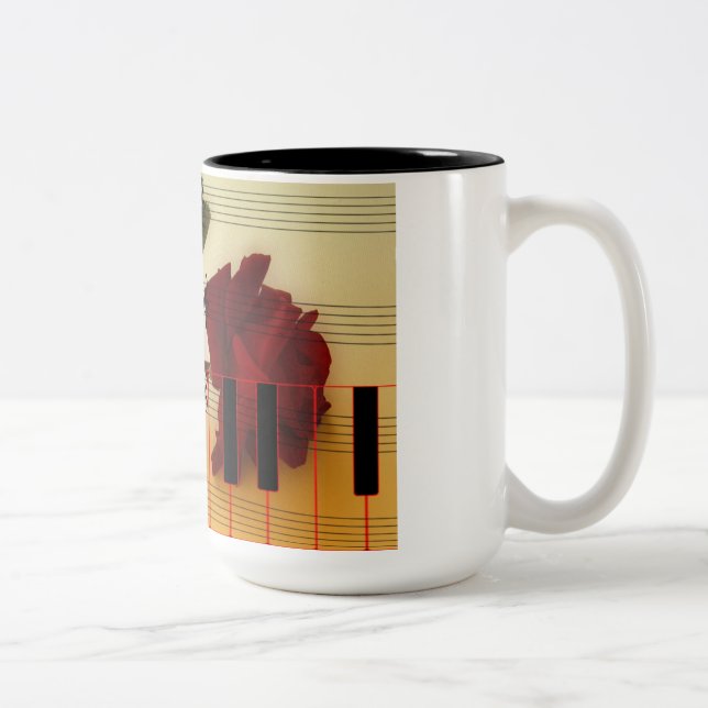 Caneca de café com piano (Direita)