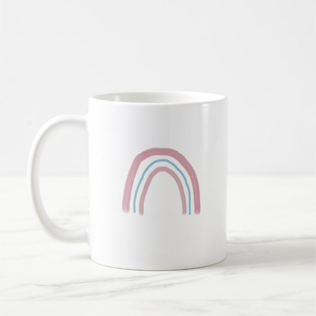 Caneca de Café com Pintura de Arco-Íris (Esquerda)