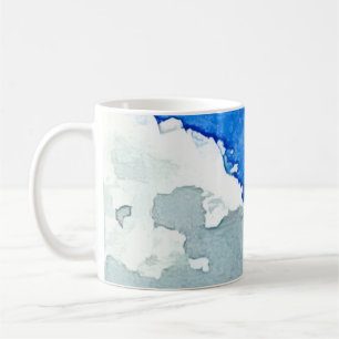 Caneca de Café com Pintura de Nuvens no Céu em Aqu