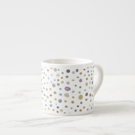 Caneca de Café com Pontos de Aquarela Janet Confet