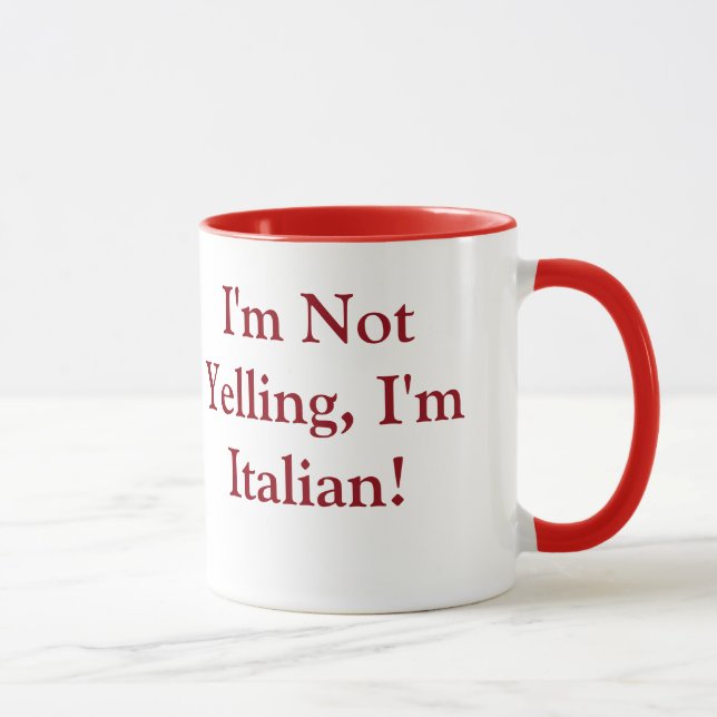 Caneca de café com provérbio italiano (Direita)