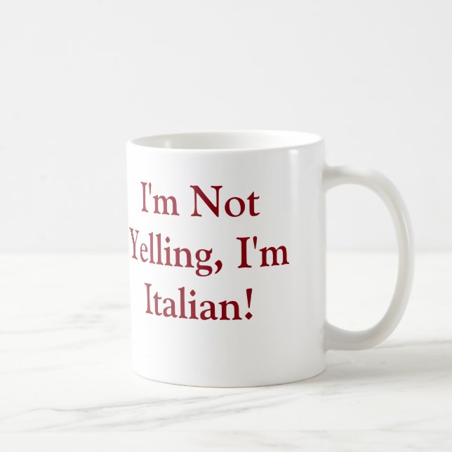 Caneca de café com provérbio italiano (Direita)