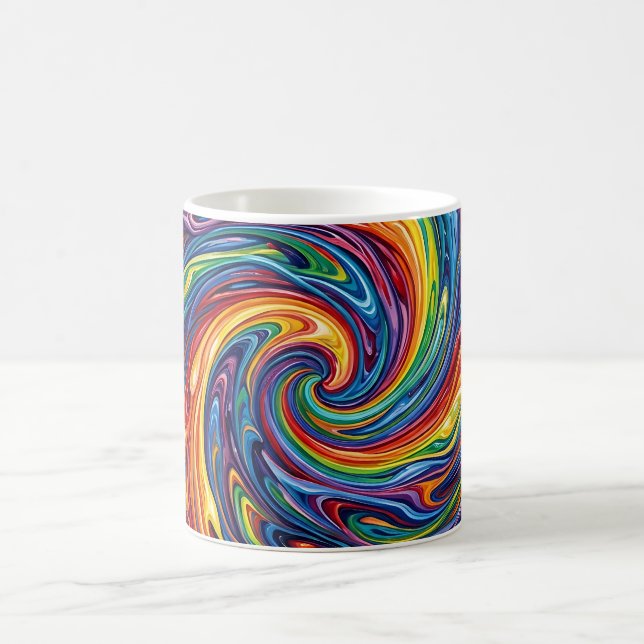 Caneca de Café com Redemoinho de Arco-íris da Nebu (Centro)