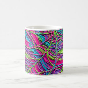 Caneca de Café com Renda de Teia de Aranha Neon Ab