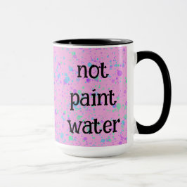 Caneca de café com respingo rosa engraçado não pin