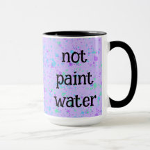 Caneca de café com respingo roxo engraçado não pin