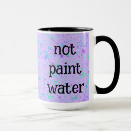 Caneca de café com respingo roxo engraçado não pin