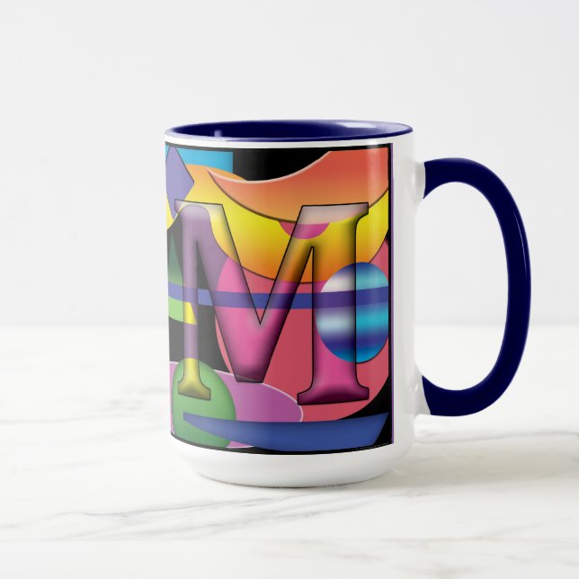 Caneca de café com RM monogramada (Direita)