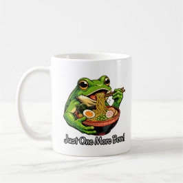 Caneca de Café com Sapo Fofo Comendo Macarrão
