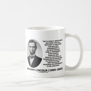 Caneca De Café Com Sentimento Público Nada Pode Falhar Citação