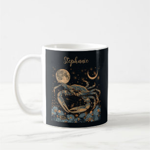 Caneca de Café com Signo de Câncer do Zodíaco