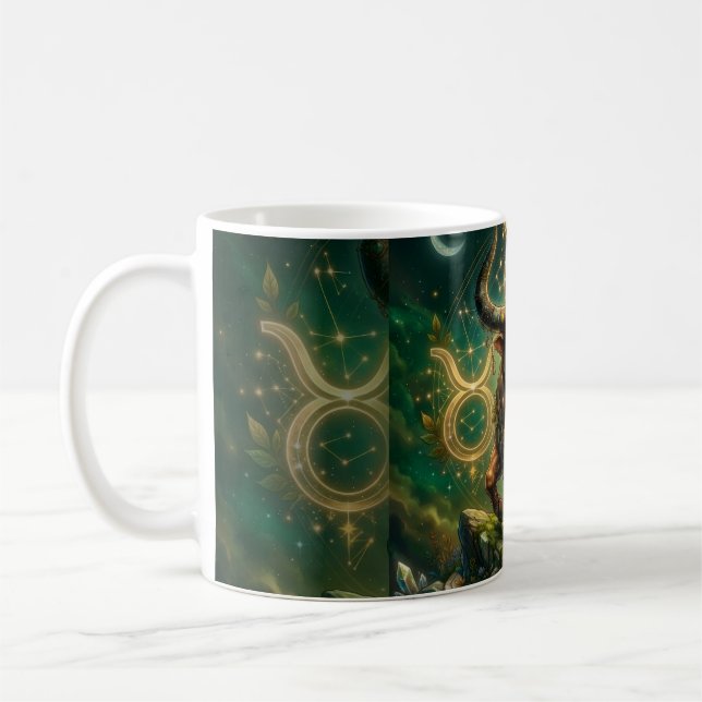 Caneca de Café com Signo de Touro para Homens | As (Esquerda)