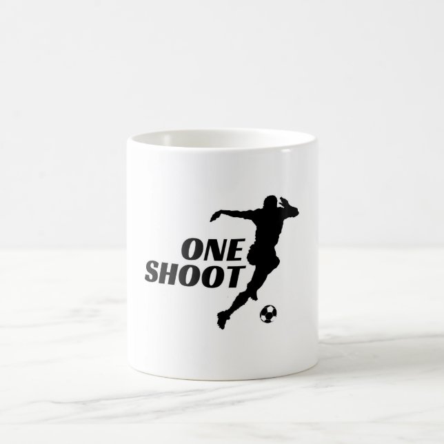 Caneca de Café com Silhueta de Futebol One Shoot (Centro)