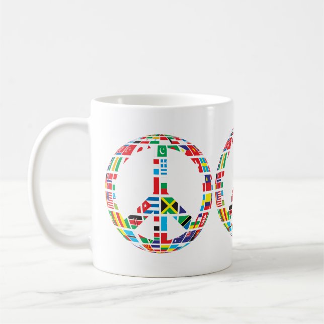 caneca de café com símbolo da paz (Esquerda)