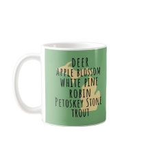 Caneca de Café com Símbolos do Estado de Michigan