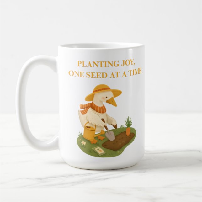 Caneca de Café com Slogan de Jardim de Alegria de  (Esquerda)