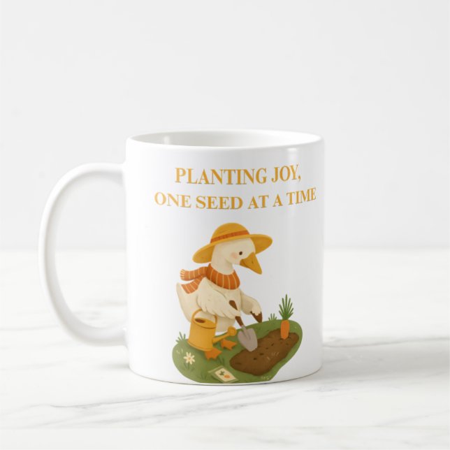 Caneca de Café com Slogan de Jardim de Alegria de  (Esquerda)