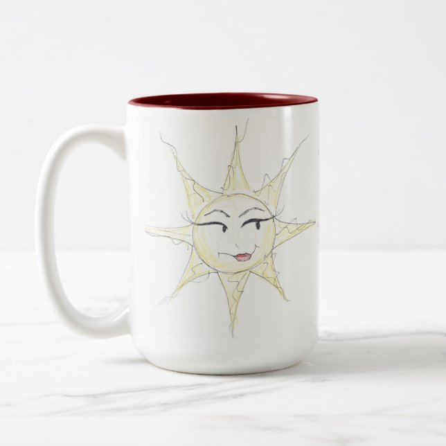 Caneca de café com sol assado (Esquerda)
