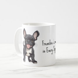 Caneca De Café Com texto personalizado, 🐶cachorrinho Frenchie