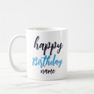 Caneca de Café com Texto Personalizado de Aniversá