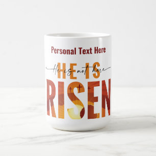 Caneca de Café com Texto Personalizado Fé Ele Ress