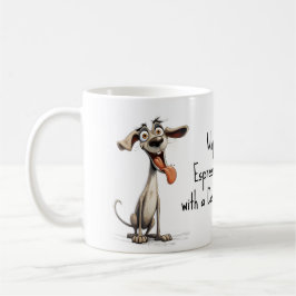 Caneca De Café Com texto personalizado, 🐶whippet louco 🤪