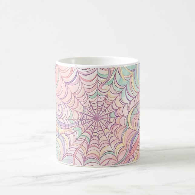 Caneca de Café com Tinta em Renda de Teia de Aranh (Centro)