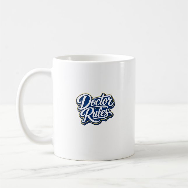 Caneca de café com tipografia engraçada de present (Esquerda)