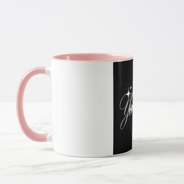 Caneca de Café com Tipografia Inspiradora Encontre (Esquerda)