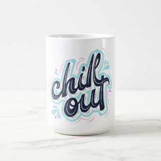 Caneca de Café com Tipografia Retro Chill Out