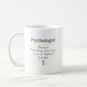 Caneca de Café com Título de Psicólogo Engraçado