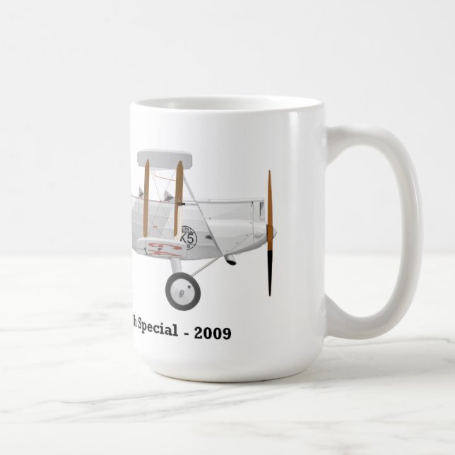 Caneca de café com um biplano nele (Direita)
