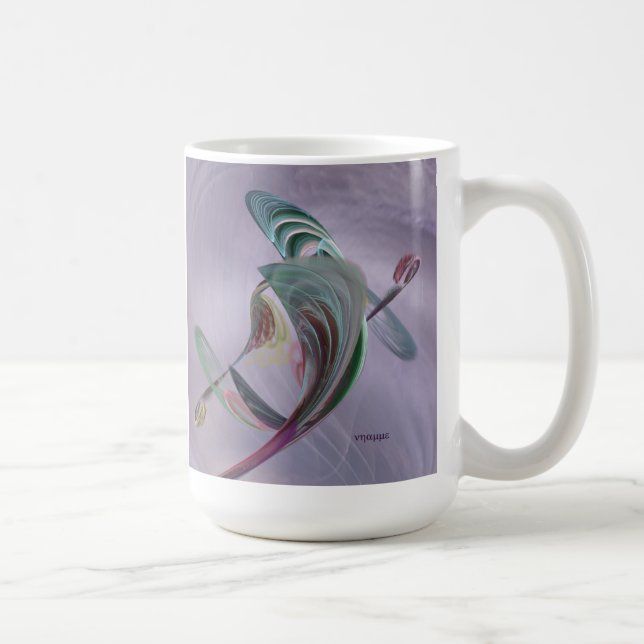 caneca de café com uma flor do fractal (Direita)