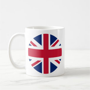 Caneca de café com Union Jack Circular