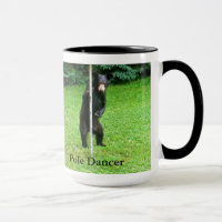 Caneca de café com ursinho preto