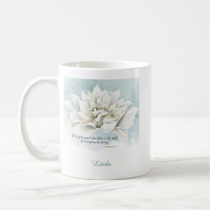 Caneca de café com versículo bíblico