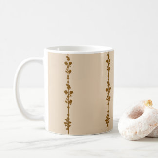 Caneca de Café com Videira Botânica Neutra em Esti