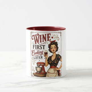 Caneca de Café com Vinho Antes de Cozinhar