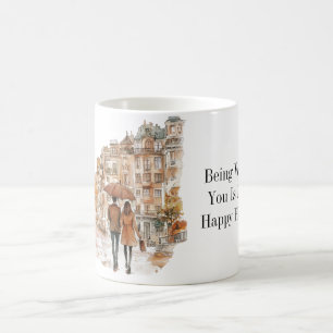 Caneca De Café Com Você É Meu Lugar Feliz