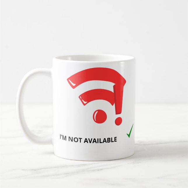 CANECA DE CAFÉ COM WIFI ENGRAÇADO SEM SINAL NÃO ES (Esquerda)