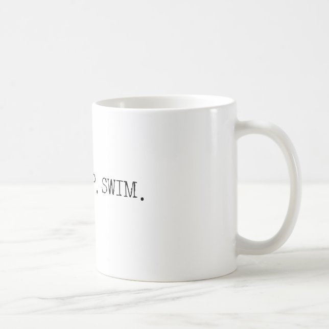 Caneca De Café Coma a natação do sono (Direita)