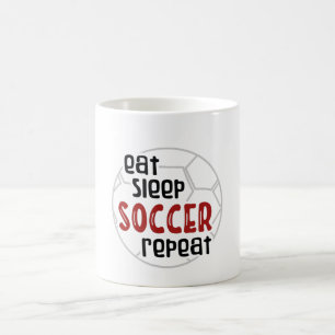 Caneca De Café Coma a repetir o futebol