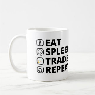 Caneca De Café Coma a troca do sono. Ofertas Forex Trading
