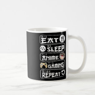 Caneca De Café Coma animação do sono Camisa de jogos Repetir anim