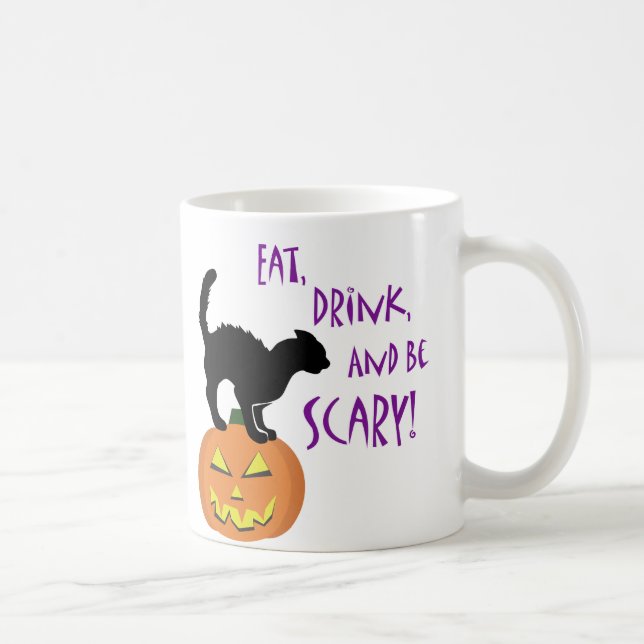 Caneca De Café Coma, Beba, e seja assustador! (Direita)