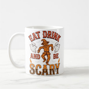 Caneca De Café Coma Beba E Seja Assustador Camisa Vintage de Hall