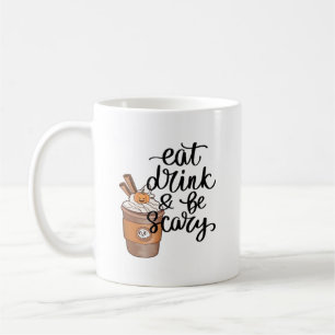 Caneca De Café Coma, Beba E Seja Assustador Divertido Moderno