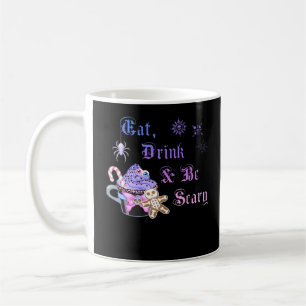 Caneca De Café Coma, Beba E Seja Assustador Estilo Hexmas Legal Ú