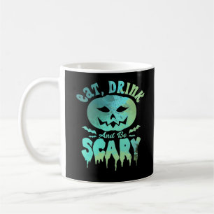 Caneca De Café Coma, Beba E Seja Assustador Halloween Vintage Clá